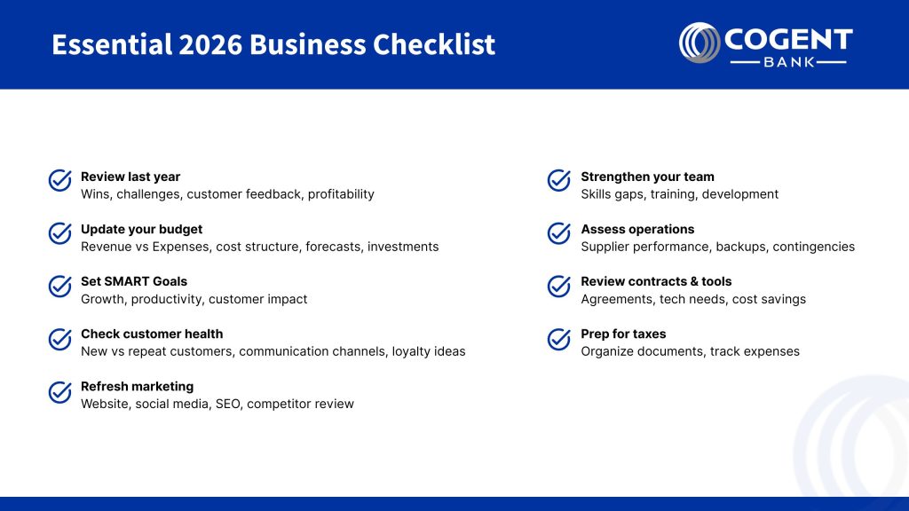 Essential 2026 Business Checklist