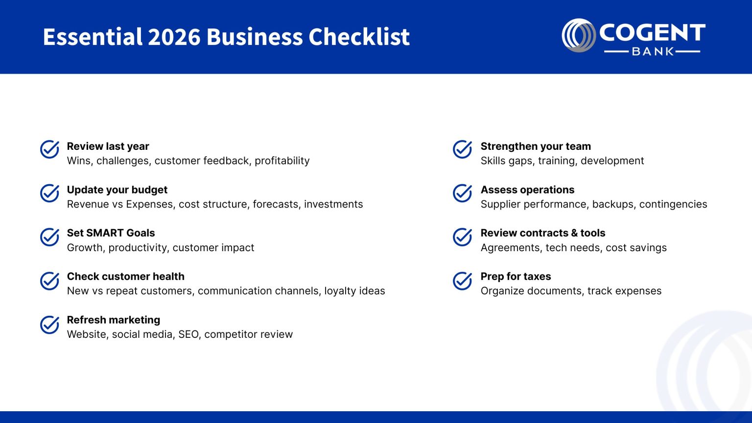 Cogent Bank’s 2026 Business Planning Guide: Your Essential New Year ...