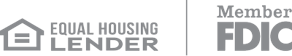 Equal Housing Lending & Member FDIC Logo